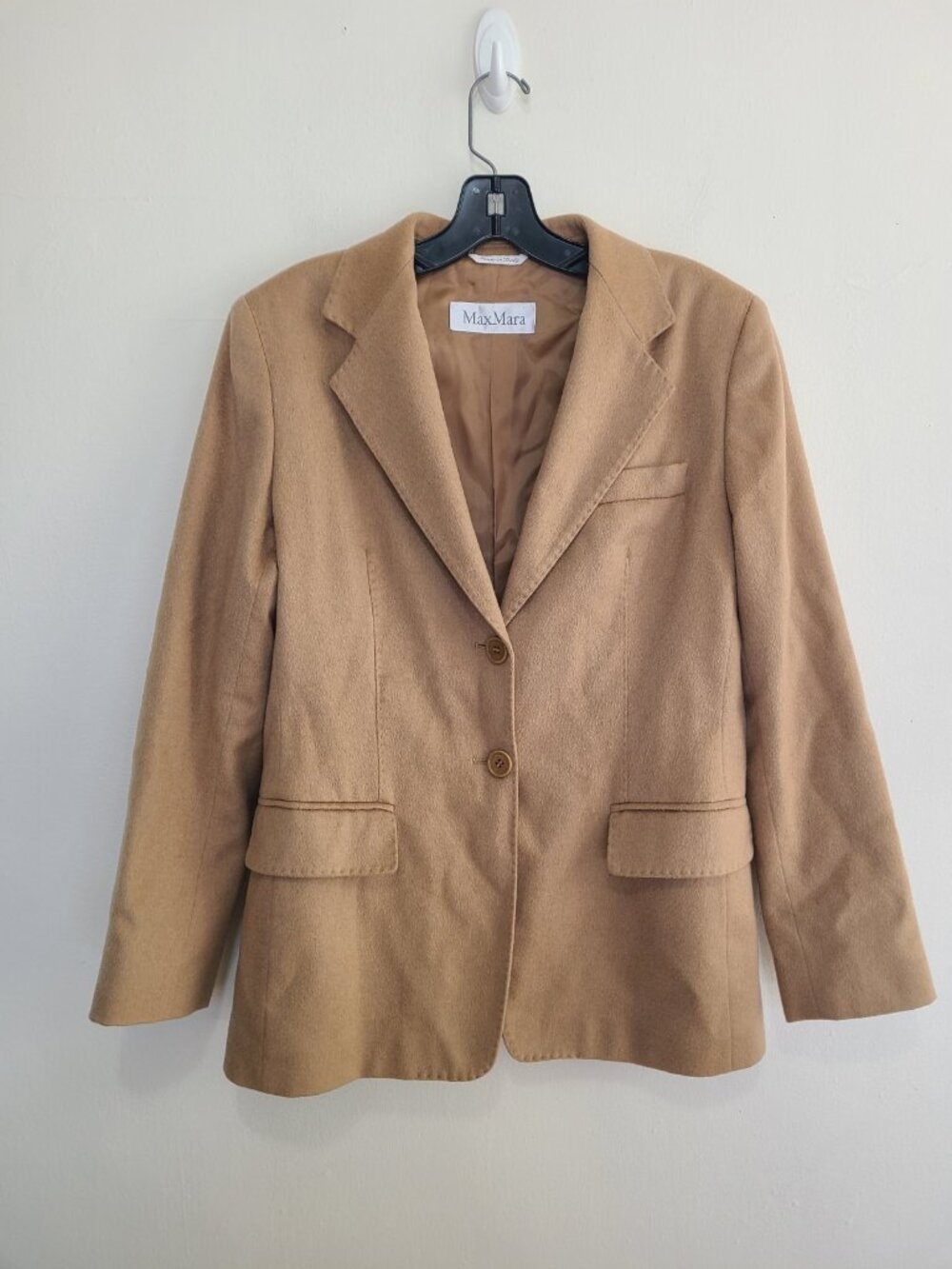 Max Mara Camel Hair Blazer Tan size US 10